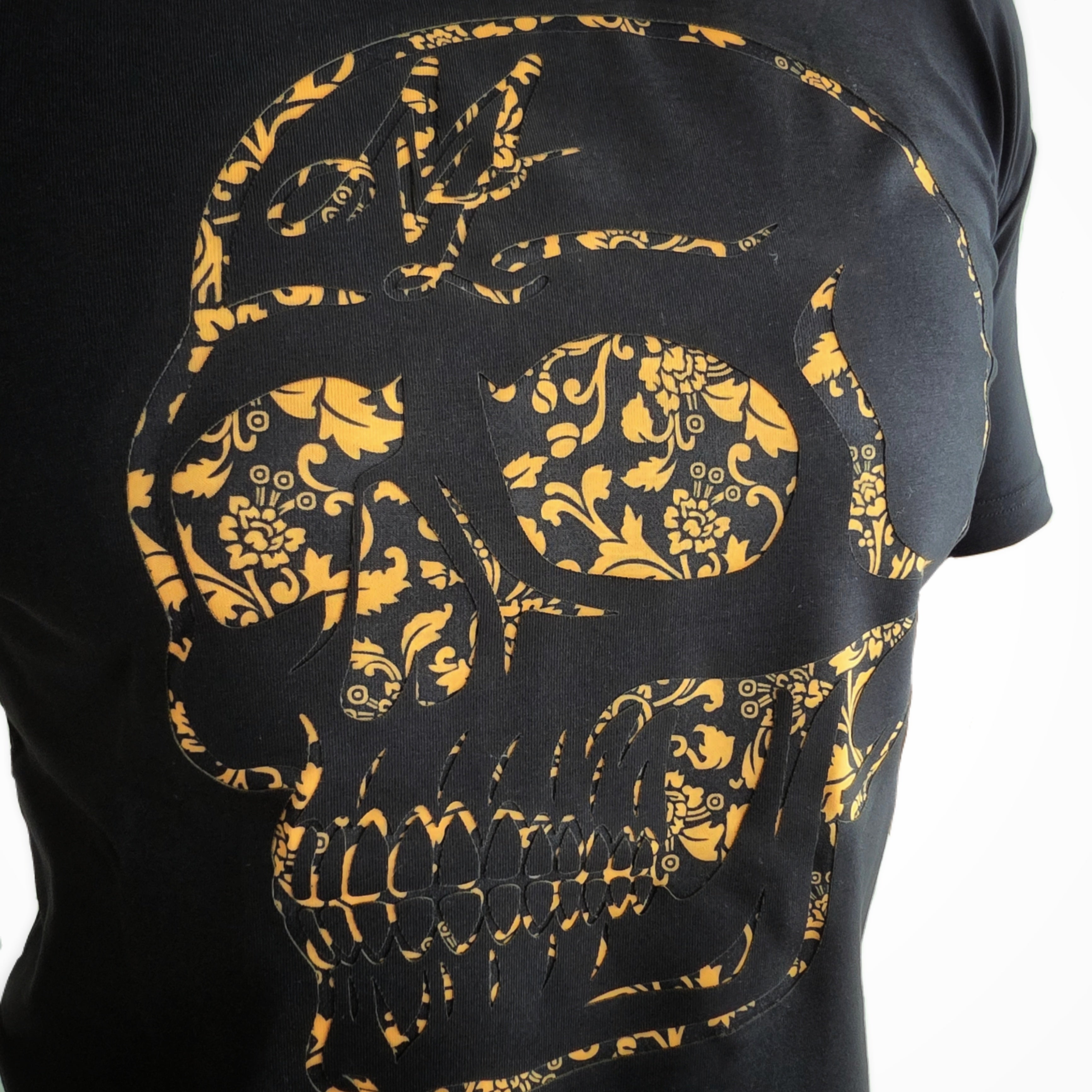 T-shirt MVL Gold line "Fleur crâne"