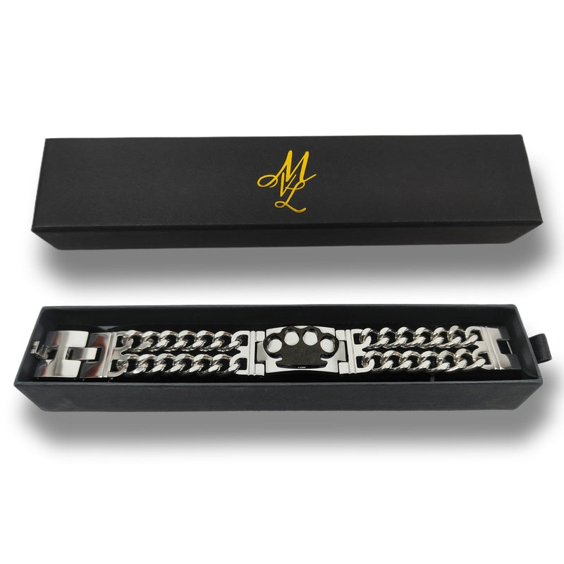 Pulsera MVL - Plata/negro