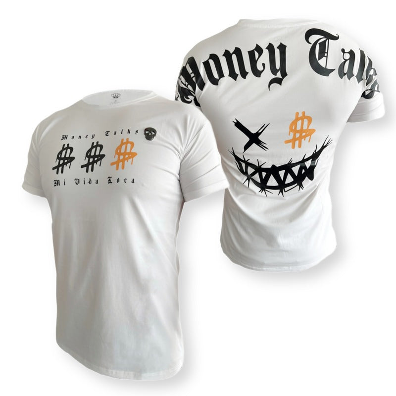 MVL Skull line - Money talks T-Shirt - white