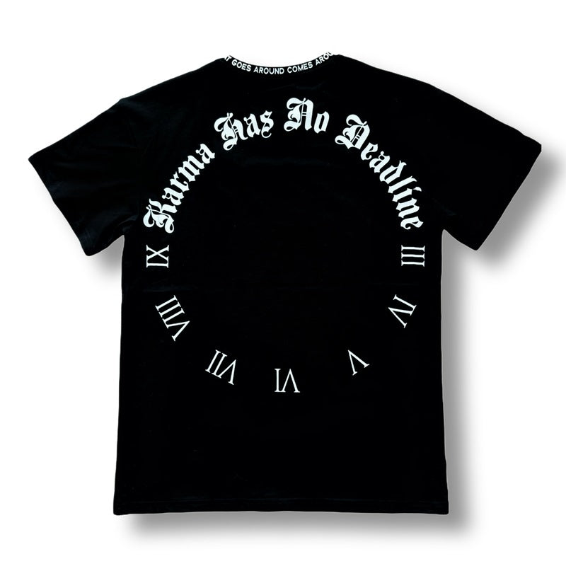 Camiseta extragrande MVL "Karma has no deadline" - negra