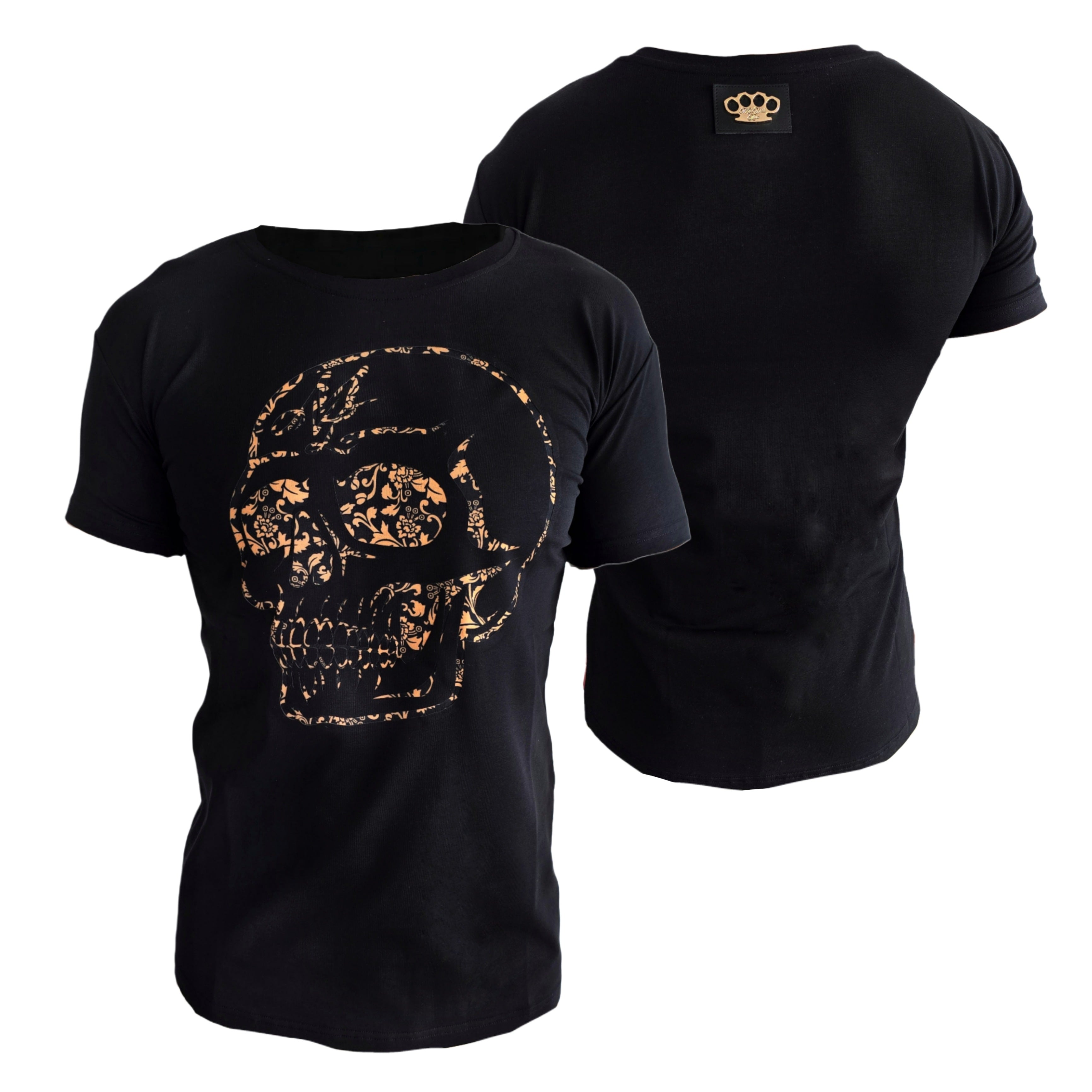 MVL Gold line "Flower skull" T-shirt