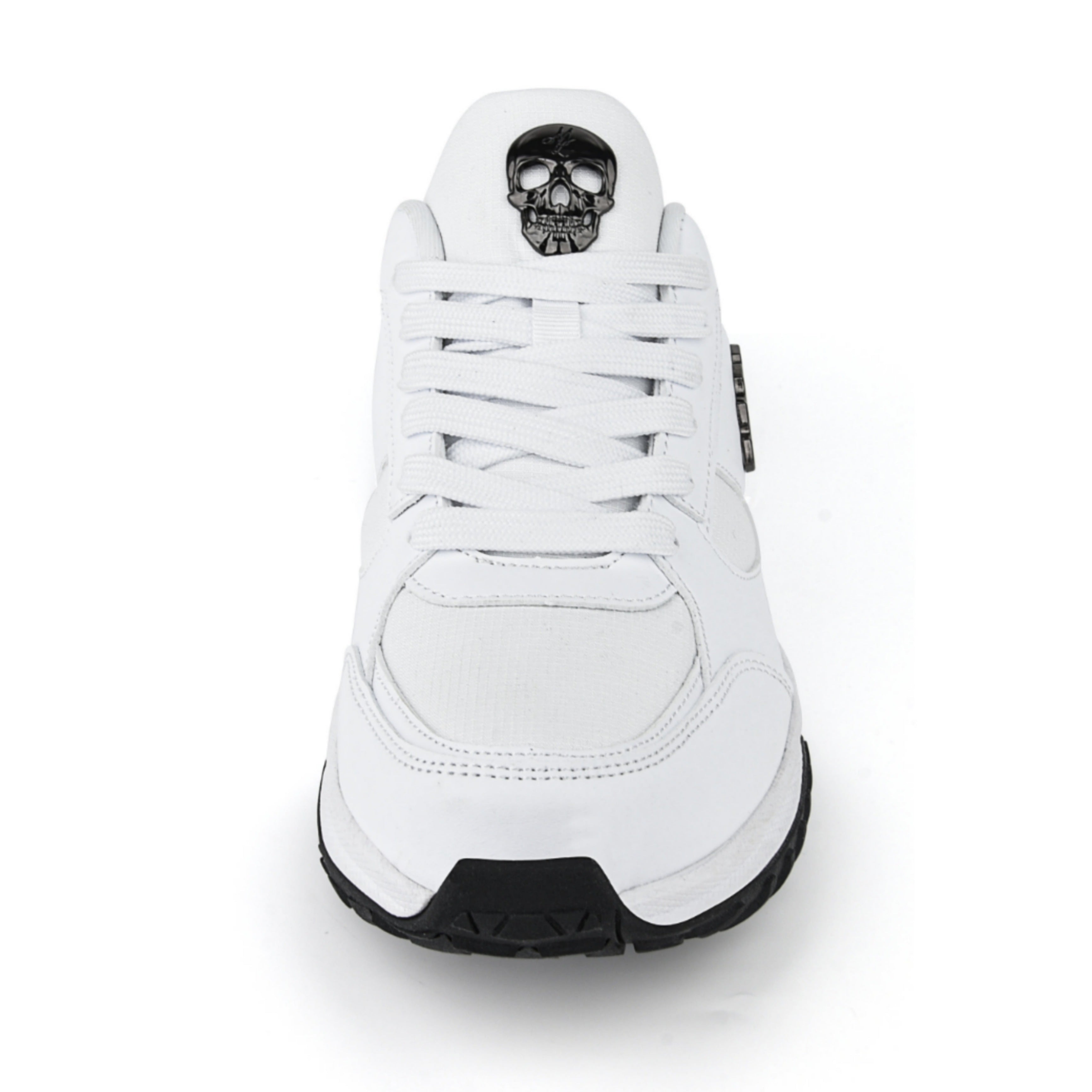 MVL Brass zapatillas con calavera blanco/negro