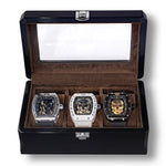 Afbeelding laden in Galerijviewer, 3 x MVL Skull watch with wooden luxury case