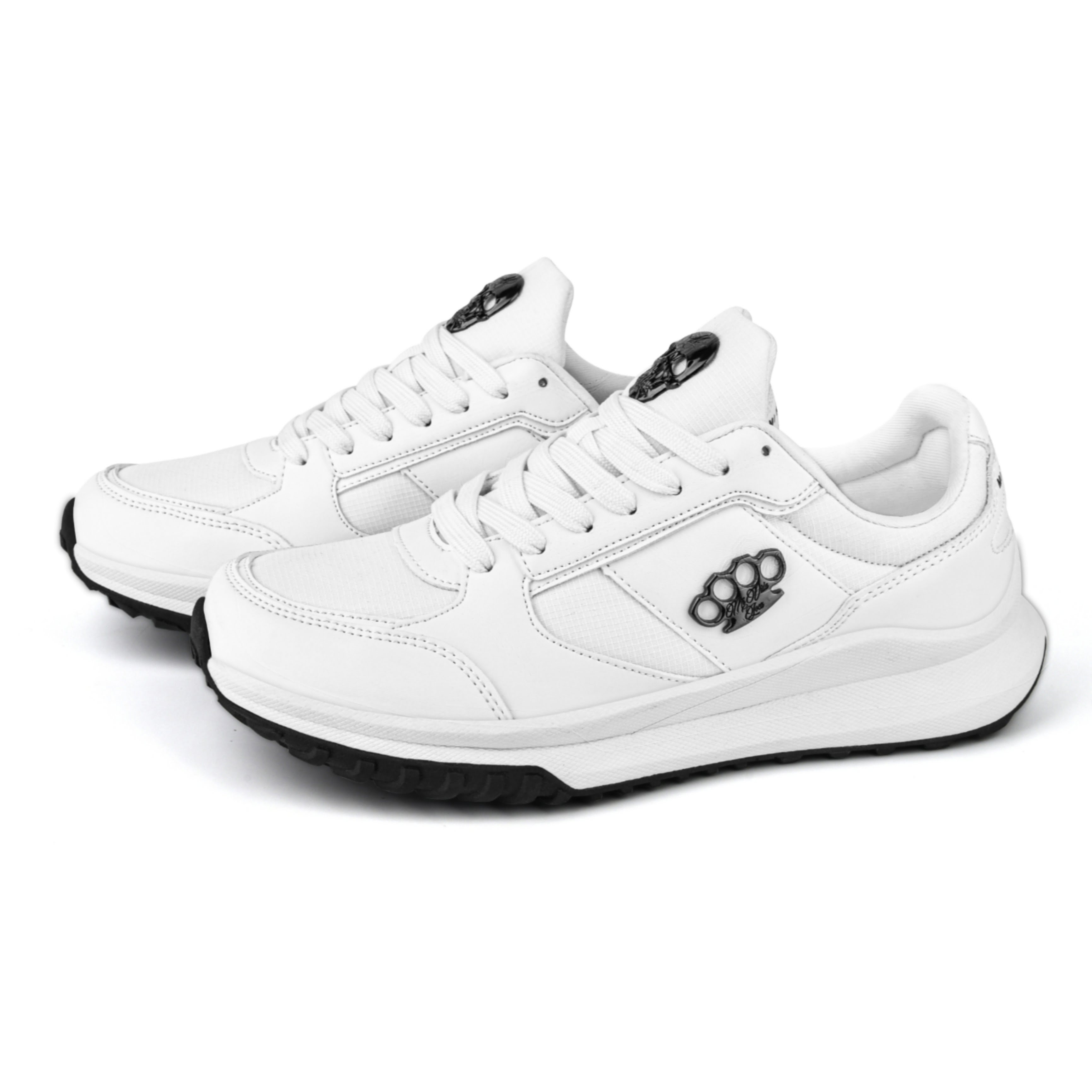 MVL Brass sneakers bianco/nero a forma di teschio