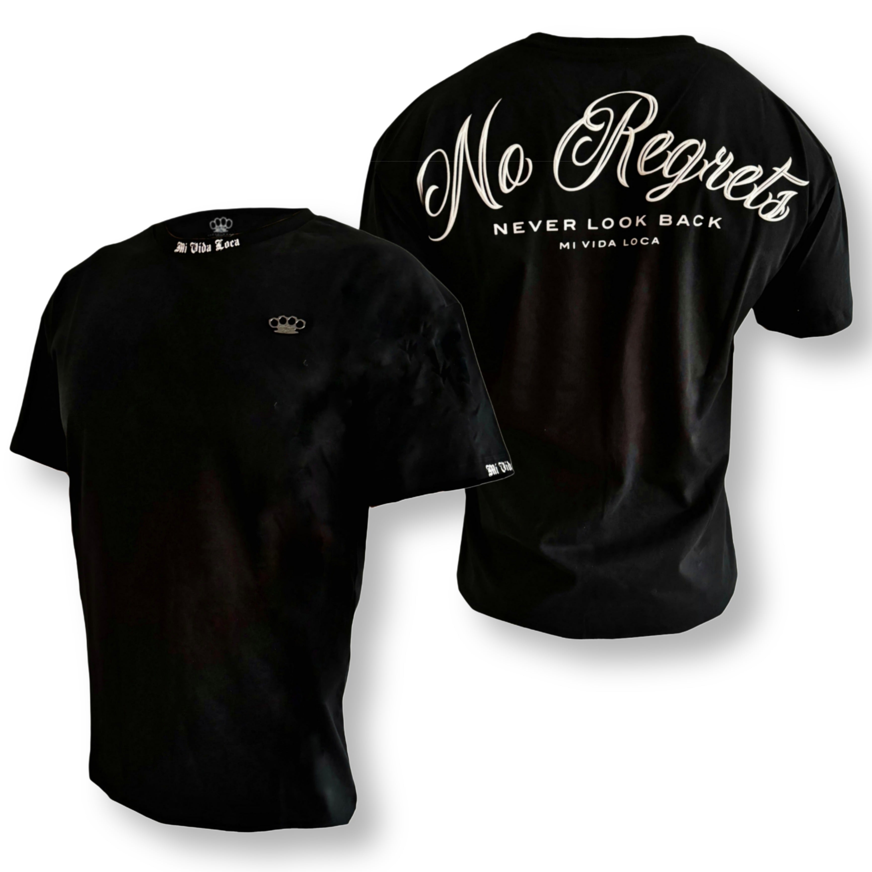 T-shirt oversize MVL No regrets - noir