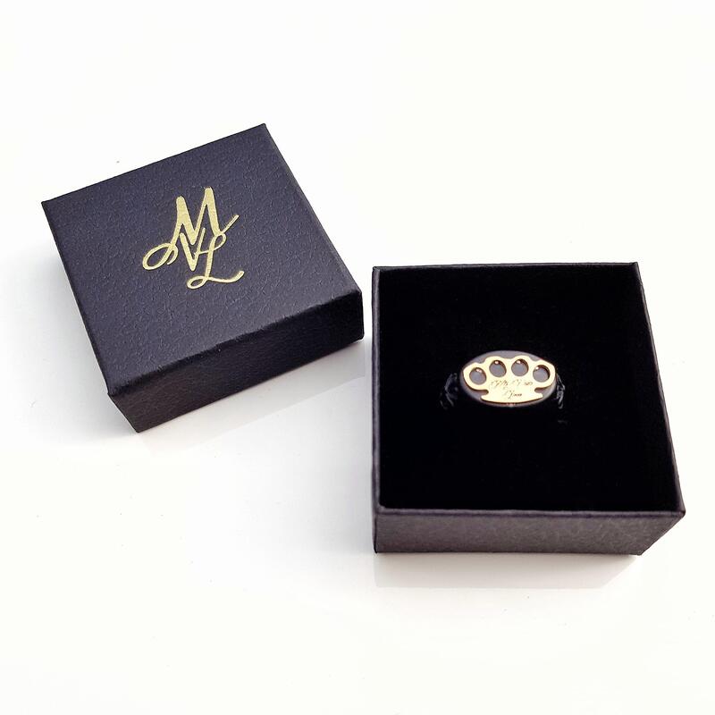 Anello con logo MVL - nero