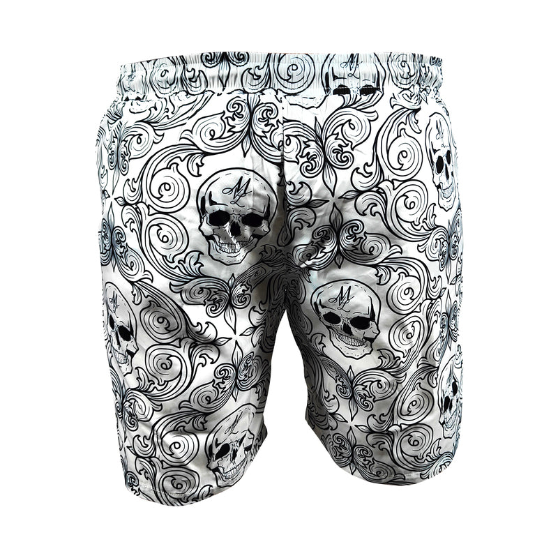 MVL "Skull madness" Swimming shorts -white